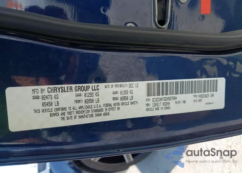 2013 Dodge Charger Police из США, поврежденный, VIN 2C3CDXAT6DH567984